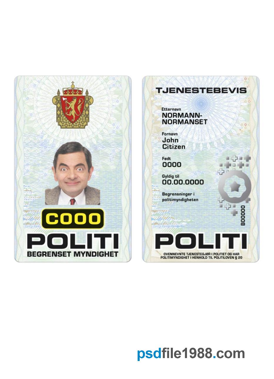 Norway Police ID Card